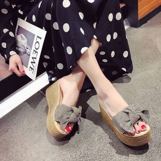 Dép xuống cói quai nơ đẹp rẻ