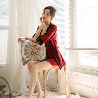 Hàng Quảng Châu Đầm ngủ gợi cảm kèm quần chipL0137