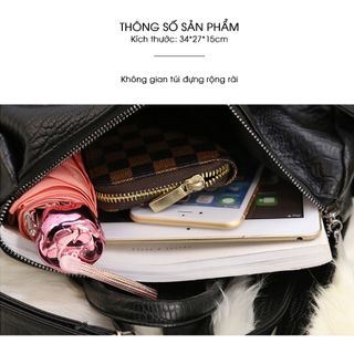 Balo Da Mềm 2 Khóa Kèm Dây Đeo Chéo D1338