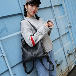 Balo Da Mềm 2 Khóa Kèm Dây Đeo Chéo D1338