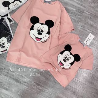 Áo đôi mẹ và bé in hình chuột Mickey dễ thương