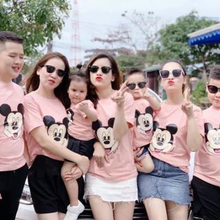 Áo đôi mẹ và bé in hình chuột Mickey dễ thương