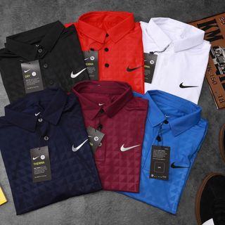 Quần áo thể thao- áo thun poly Nike dập vân