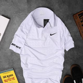 Quần áo thể thao- áo thun poly Nike dập vân