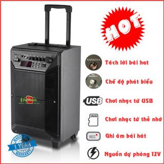 Loa kéo Malata 9087 - Tặng kèm 2 mic LOA