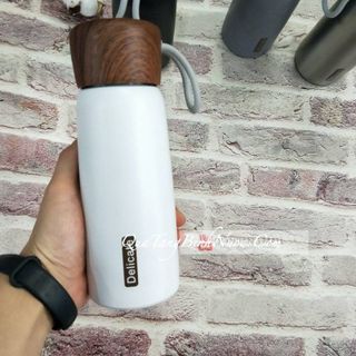 Bình Giữ Nhiệt Nắp Gỗ Có Quai Delecate 500ml Q033