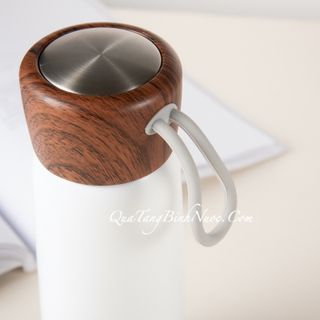 Bình Giữ Nhiệt Nắp Gỗ Có Quai Delecate 500ml Q033