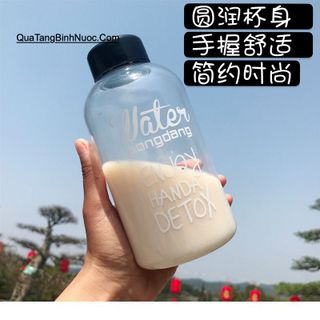 Bình Nước Nhựa PongDang Detox 1000ml Kèm Túi Vải Q020