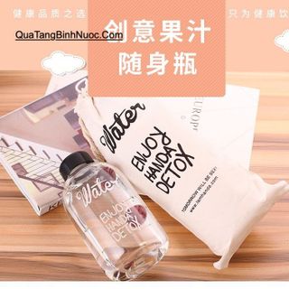 Bình Nước Nhựa PongDang Detox 1000ml Kèm Túi Vải Q020