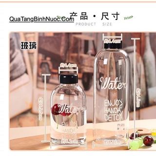Bình Nước Nhựa PongDang Detox 1000ml Kèm Túi Vải Q020