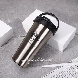 Ly Giữ Nhiệt Cafe Style 500ml Có Quai Nắp Tiện Lợi Q030