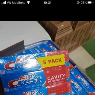 Kem đánh răng dành cho trẻ em Crest hàng USA