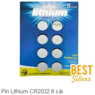 Pin dẹptròn Lithium CR2032 vĩ 8 cái hiệu UBL Uncle Bills