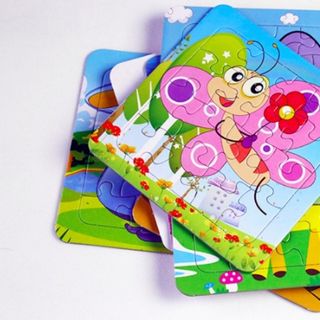 Tranh ghép giấy đủ mẫu 14x14cm