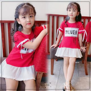 Váy cotton đính kim sa