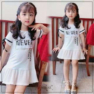 Váy cotton đính kim sa