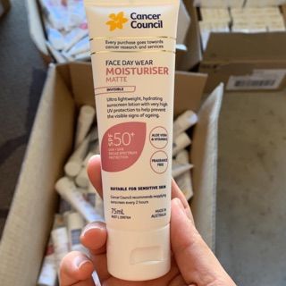 Hãng kem chống nắng Cancer Council Face Day Wear Moisturiser Matte 75ml