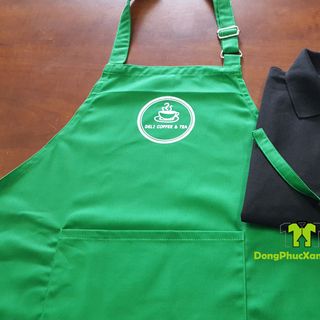 Tạp dề màu xanh Tạp dề yếm Tạp dề phục vụ Tạp dề pha chế