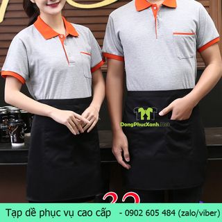 Tạp dề phục vụ Nam nữ Tạp dề phục vụ màu đen