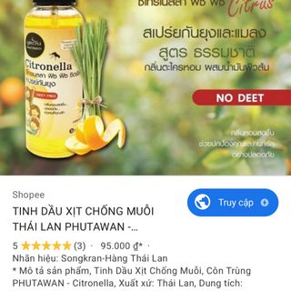 Tinh dầu xịt chống muỗi hàng thái lan giá sỉ