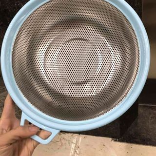 Rổ inox viền nhựa