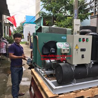 Lắp đặt hệ thống chiller giải nhiệt gió