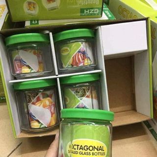 Bộ hũ gia vị thủy tinh 5 món