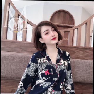 BỘ PIZAMA LỤA ĐŨI TAY DÀI