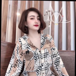 BỘ PIZAMA LỤA ĐŨI TAY DÀI