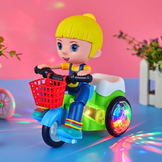 Đồ Chơi Em Bé Đi Xe Đạp Xoay 360 Độ Có Đèn Và Nhạc