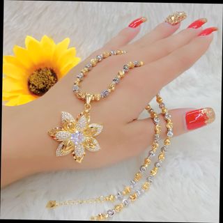 Dây chuyền kèm mặt vàng non Thái