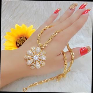 Dây chuyền kèm mặt vàng non Thái