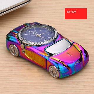 BẬT LỬA SẠC USB HÌNH XE HƠI CÓ ĐỒNG HỒ