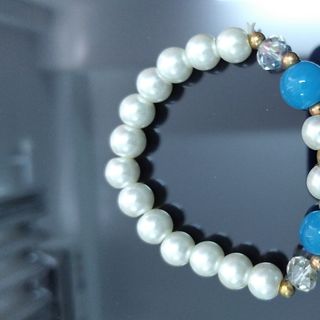 Chuỗi đeo tay phong cách thủy đá xanh biển