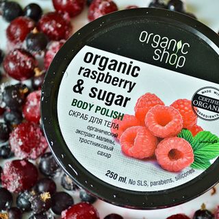 Tẩy da chết body organic vị mâm xôi