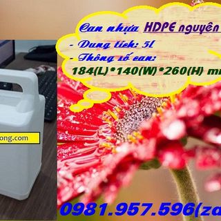 Can nhựa HDPE 5l can nhựa hóa chất nhỏ can 5l