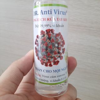 Nước rửa tay khô DrANTI VIRUS 100ml diệt 9999 vi khuẩn phòng bệnh Hương chanh tươi mát