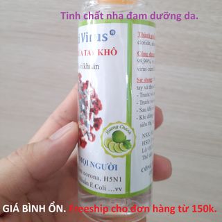 Nước rửa tay khô DrANTI VIRUS 100ml diệt 9999 vi khuẩn phòng bệnh Hương chanh tươi mát