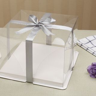 Hộp bánh kem bánh sinh nhật size 28x28 cm cao 24 cm không kèm ruybang