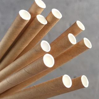200 ống hút giấy màu nâu kích thước 197x6mm thân thiện môi trường-Dùng cho mọi loại nước ngọt cà phê