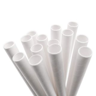 200 ống hút giấy màu trắng kích thước 197x6mm thân thiện môi trường-Dùng cho mọi loại nước ngọt cà phê