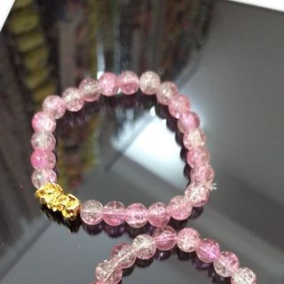 Vòng đá tuyết hồng mix tỳ hưu