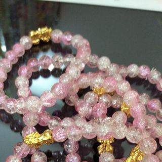 Vòng đá tuyết hồng mix tỳ hưu