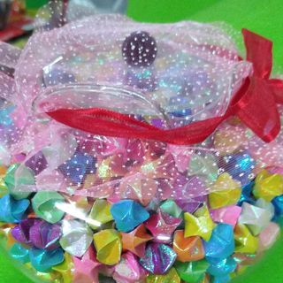 Hủ thủy tinh 1000 sao Hủ thủy tinh 1000 ngôi sao Mua 1 Hủ có sẵn 1000 sao như hình là được giá 480k