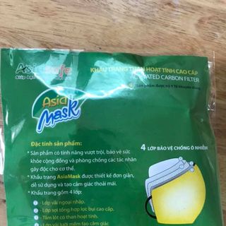 Khẩu trang vải Asia lót than hoạt tính cao cấp