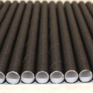 200 ống hút giấy màu đen kích thước 197x6mm thân thiện môi trường-Dùng cho mọi loại nước ngọt cà phê