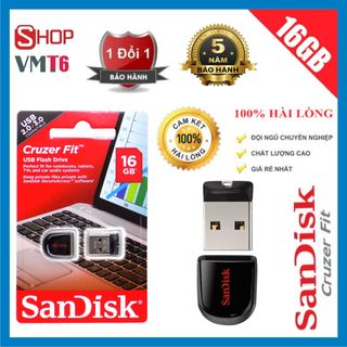 Copy nhanh USB 16GB SanDisk 20 CZ33 Cruzer Fit - Bảo hành 5 năm