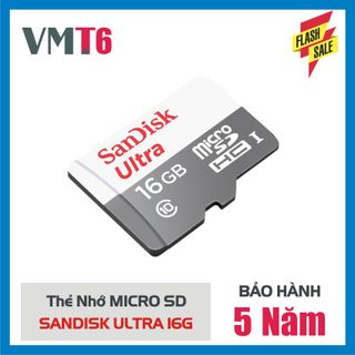 Thẻ Nhớ MicroSDHC SanDisk Ultra 16GB - Bảo hành 5 năm giá sỉ