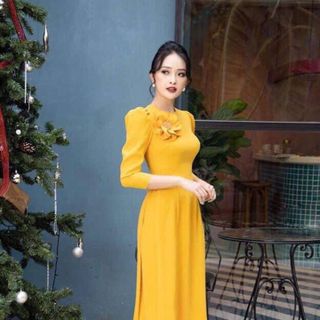 Áo dài cách tân bông hoa AD1