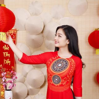 Áo dài cách tân cổ tròn AD4